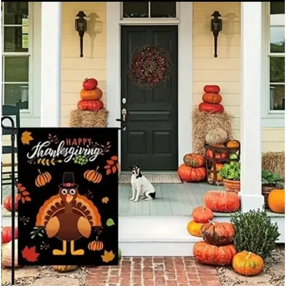 Thanksgiving Turkey Garden Flag